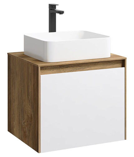 Тумба под раковину Aqwella Mobi MOB0106DB+MOB0706W купить недорого в интернет-магазине Керамос