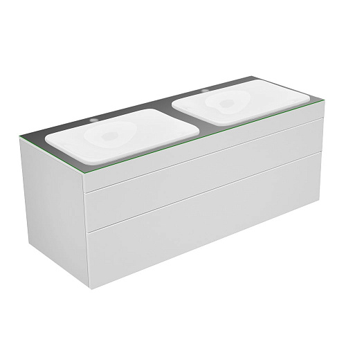 Тумба Keuco 31574700100 Edition 400 под умывальник 140х53.5 см, белый/стекло глянцевое антрацит купить недорого в интернет-магазине Керамос Тумба Keuco 31574700100 Edition 400 под умывальник 140х53.5 см, белый/стекло глянцевое антрацит купить недорого в интернет-магазине Керамос