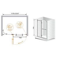 Душевая дверь Cezares RETRO CEZARES RETRO-B-12-120-CP-G-L