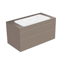Тумба Keuco 31582140100 Edition 400 под умывальник 105х53.5 см, трюфель/стекло глянцевое трюфель