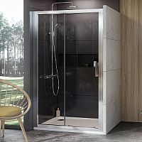 Душевая дверь Ravak 0ZVA0C00Z1 10DP2-100 раздвижная 10°, хром + транспарент