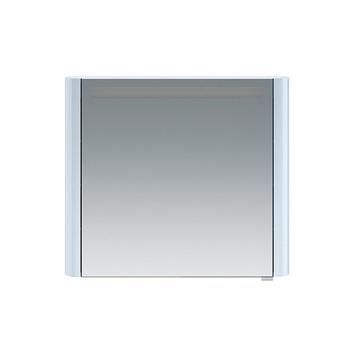 Зеркальный шкаф AM.PM M30MCL0801BG Sensation, левый, 80х70 см, с подсветкой, светло-голубой глянец снят с производства
