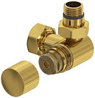 Вентиль Сунержа 03-1407-1234, 3D, правый, (под шестигранник) G 1/2" НР х G 3/4" НГ, золото