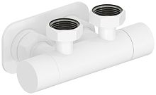 Вентиль Сунержа 30-1418-3434, 2х3/4" угловой скрытый-скрытый EU50, матовый белый Вентиль Сунержа 30-1418-3434, 2х3/4" угловой скрытый-скрытый EU50, матовый белый