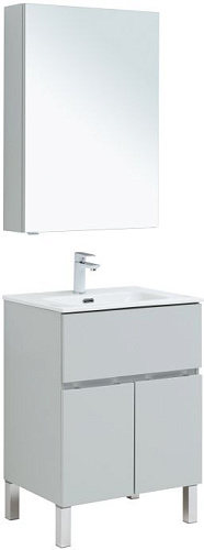 Комплект мебели Aquanet 00274530 Алвита New для ванной комнаты, серый купить недорого в интернет-магазине Керамос