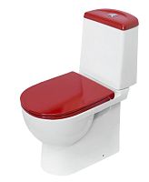 Унитаз-компакт Sanita Luxe WC.CC/Best/2-DM/RED.G/S1 Best Color Comfort напольный 35х62 см, с сиденьем, красный S1 Унитаз-компакт Sanita Luxe WC.CC/Best/2-DM/RED.G/S1 Best Color Comfort напольный 35х62 см, с сиденьем, красный S1