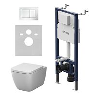 Комплект: Унитаз, Инсталляция, Кнопка смыва AM.PM GEM IS90201.901901