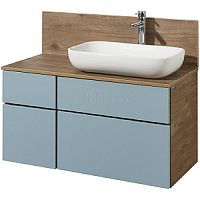 Набор Акватон 1A2569K0MIX30: тумба-умывальник 1A256901MIX30 Мишель 100, дуб рустикальный/фьорд /1AX169WBXX000 раковина Инфинити/1A253303MIX40 столешница керамогранит