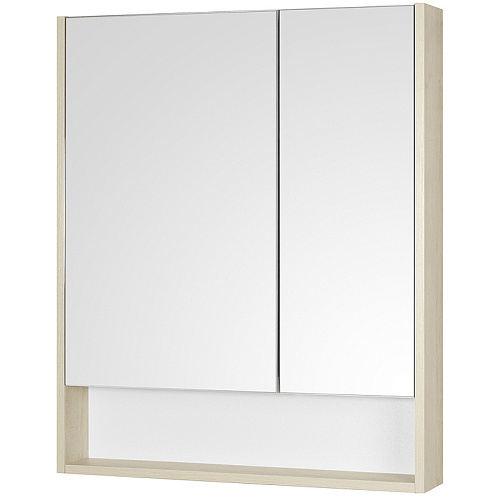 Зеркальный шкаф Акватон 1A252202SDB20 Сканди 70х85 см, белый,дуб верона купить недорого в интернет-магазине Керамос