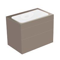 Тумба Keuco 31571140000 Edition 400 под умывальник 70х53.5 см, трюфель/стекло глянцевое трюфель