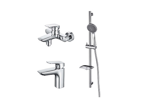 Комплект Aquatek AQ1030CR Вега для ванной Set 3 в 1 (AQ1010CR + AQ1040CR + AQ2011CR), хром Комплект Aquatek AQ1030CR Вега для ванной Set 3 в 1 (AQ1010CR + AQ1040CR + AQ2011CR), хром