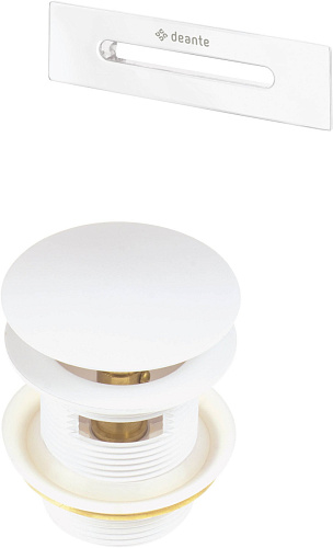 Набор аксессуаров Deante KYY_A10B для ванны - клапан и перелив, Bianco (белый) Набор аксессуаров Deante KYY_A10B для ванны - клапан и перелив, Bianco (белый)