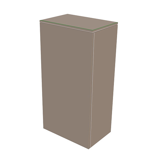 Шкаф-пенал Keuco 31725170002 Edition 400 средний 90х45 см, петли справа, трюфель/стекло матовое трюфель купить недорого в интернет-магазине Керамос