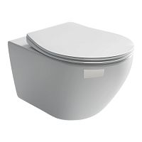 Унитаз Ceramica Nova CN8001 Pearl подвесной, 38х53 см, глубокий смыв, с ультра тонкой крышкой-сиденьем, белый