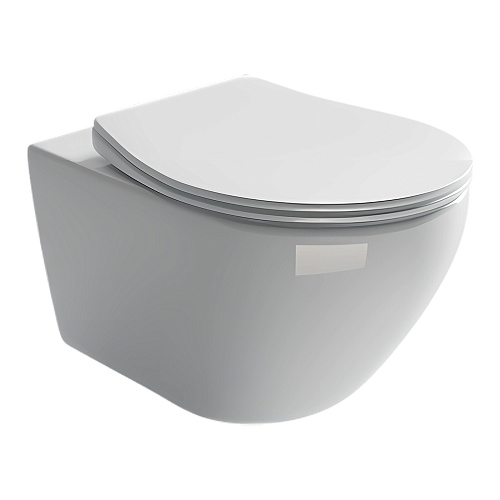 Унитаз Ceramica Nova CN8001 Pearl подвесной, 38х53 см, глубокий смыв, с ультра тонкой крышкой-сиденьем, белый Унитаз Ceramica Nova CN8001 Pearl подвесной, 38х53 см, глубокий смыв, с ультра тонкой крышкой-сиденьем, белый
