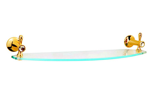 Полка Boheme 10507 Chiaro стеклянная 58 см, настенная, золото купить недорого в интернет-магазине Керамос