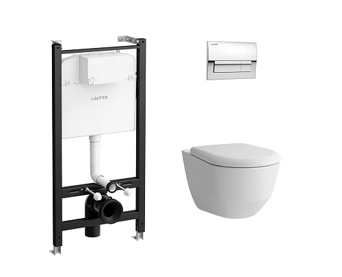 Комплект: Унитаз, Инсталляция, Кнопка смыва Laufen Pro ZRU9307715