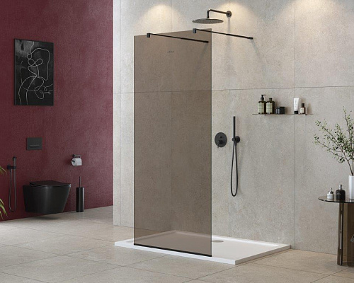 Душевая перегородка CEZARES LIBERTA-L-2-80-BR-NERO Душевая перегородка CEZARES LIBERTA-L-2-80-BR-NERO