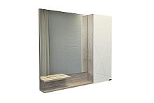 Зеркальный шкаф Comforty 00-00008508 Мерано 90х80 см, дуб дымчатый