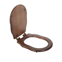 Сиденье TW Bristol TWBR10noce/br для напольного унитаза, орех/бронза