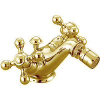 Смеситель Cisal AC00055024 Arcana Ceramic для биде, с донным клапаном, золото