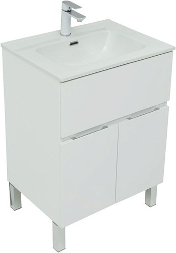 Тумба с раковиной Aquanet 00274130 Алвита New, 61х47 см, белая снят с производства