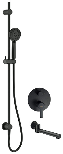 Набор Deante NAC_N9QA Arnika для душа скрытого монтажа с изливом для ванны, Nero (черный) Набор Deante NAC_N9QA Arnika для душа скрытого монтажа с изливом для ванны, Nero (черный)