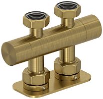 Вентиль Сунержа 051-1419-3434, 2х3/4" прямой скрытый-скрытый EU50, состаренная латунь