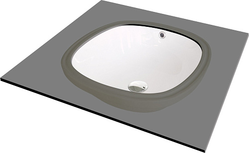 Раковина Deante CGA_6U4U Alpinia встраиваемая снизу 38х38 см, белая Раковина Deante CGA_6U4U Alpinia встраиваемая снизу 38х38 см, белая