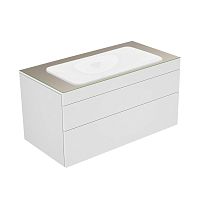 Тумба Keuco 31582740100 Edition 400 под умывальник 105х53.5 см, белый/стекло глянцевое кашемир