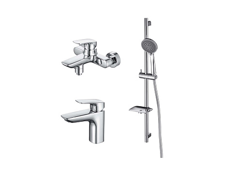 Комплект Aquatek AQ1030CR Вега для ванной Set 3 в 1 (AQ1010CR + AQ1040CR + AQ2011CR), хром Комплект Aquatek AQ1030CR Вега для ванной Set 3 в 1 (AQ1010CR + AQ1040CR + AQ2011CR), хром