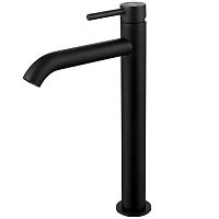 Смеситель ABBER AF8111B Wasser Kreis для раковины накладной, черный матовый Смеситель ABBER AF8111B Wasser Kreis для раковины накладной, черный матовый
