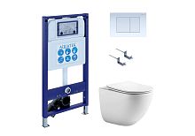 Комплект: Унитаз, Инсталляция, Кнопка смыва Aquatek Гелиос SET AQUATEK ГЕЛИОС-009 INS25