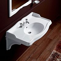 Simas AR874bi*3 Arcade 105, раковина-консоль 105*56, с 3 отв. под смеситель (2отв. выбитых вручную), цвет: белый