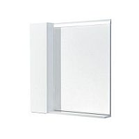 Зеркальный шкаф Акватон 1A222502NRC80 Рене 80х85 см, белый,грецкий орех