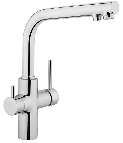 Смеситель Vitra A42144EXP Split для кухонной мойки, с изливом для фильтрованной воды, хром Смеситель Vitra A42144EXP Split для кухонной мойки, с изливом для фильтрованной воды, хром