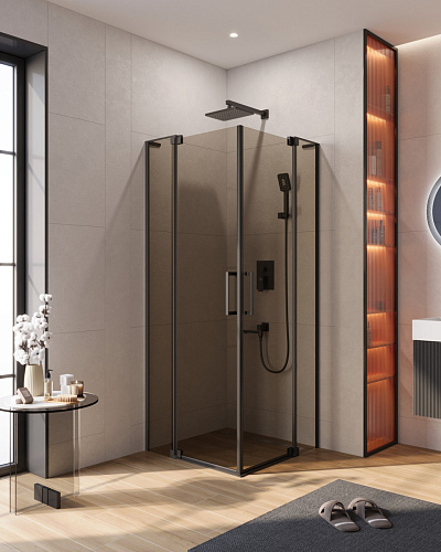 Душевой уголок CEZARES SLIDER-A-2-70/80-BR-NERO Душевой уголок CEZARES SLIDER-A-2-70/80-BR-NERO