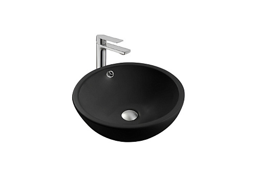 Раковина Aquatek AQ5354-MB для установки на столешницу, 44х44 см, черный матовый