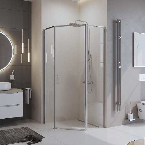 Душевой уголок BelBagno Uno UNO-195-P-1-90-C-Cr Душевой уголок BelBagno Uno UNO-195-P-1-90-C-Cr