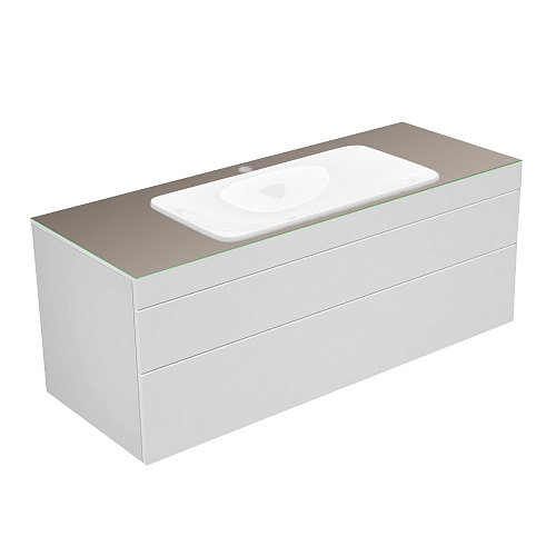 Тумба Keuco 31583720100 Edition 400 под умывальник 140х53.5 см, белый/стекло глянцевое трюфель купить недорого в интернет-магазине Керамос Тумба Keuco 31583720100 Edition 400 под умывальник 140х53.5 см, белый/стекло глянцевое трюфель купить недорого в интернет-магазине Керамос