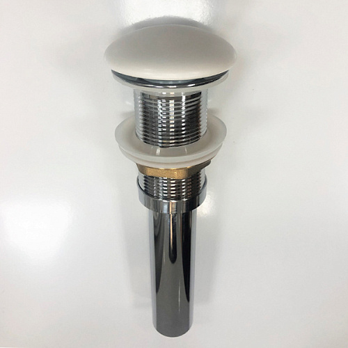 Донный клапан Comforty 00-00007657 DK-01MW с керамическим верхом Click-Clack, белый матовый Донный клапан Comforty 00-00007657 DK-01MW с керамическим верхом Click-Clack, белый матовый