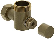 Вентиль Сунержа 05-1300-0134 угловой н/ж (под шестигранник) G 1" нар.р. / G 3/4" н. г., состаренная бронза