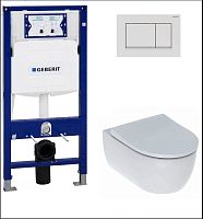 Сет инсталляция+унитаз+клавиша+сидение Geberit iCon Keramag- 500.300.01.I