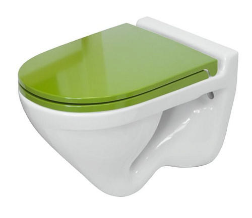 Унитаз Sanita Luxe ATCSLWH0113 Attica Color Green SL УП подвесной 35х50 см, с сиденьем, белый Унитаз Sanita Luxe ATCSLWH0113 Attica Color Green SL УП подвесной 35х50 см, с сиденьем, белый