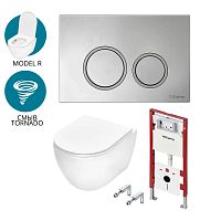 Комплект: Унитаз, Инсталляция, Кнопка смыва TECE spring base K401101WCR