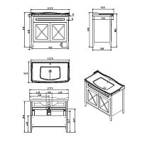 Тумба под раковину Caprigo Napoli 11221-6003.000.00.20