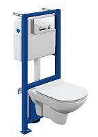 Инсталляция + Панель смыва Cersanit CITY S-SET-CITYC/LPRO/S-DL/In-Wg-w