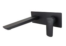 Смеситель Aquatek AQ1013MB Вега для раковины, настенный (внешняя и скрытая часть), черный матовый