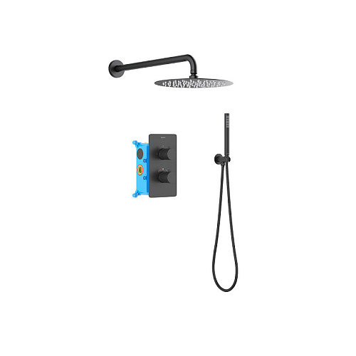 Душевой комплект Aquatek AQ1376MB Европа Set 3 в 1, черный матовый Душевой комплект Aquatek AQ1376MB Европа Set 3 в 1, черный матовый