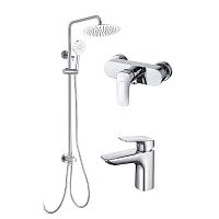 Комплект Aquatek AQ1036CR Вега для ванной Set 3 в 1 (AQ1010CR + AQ1060CR + AQ2046CR), хром